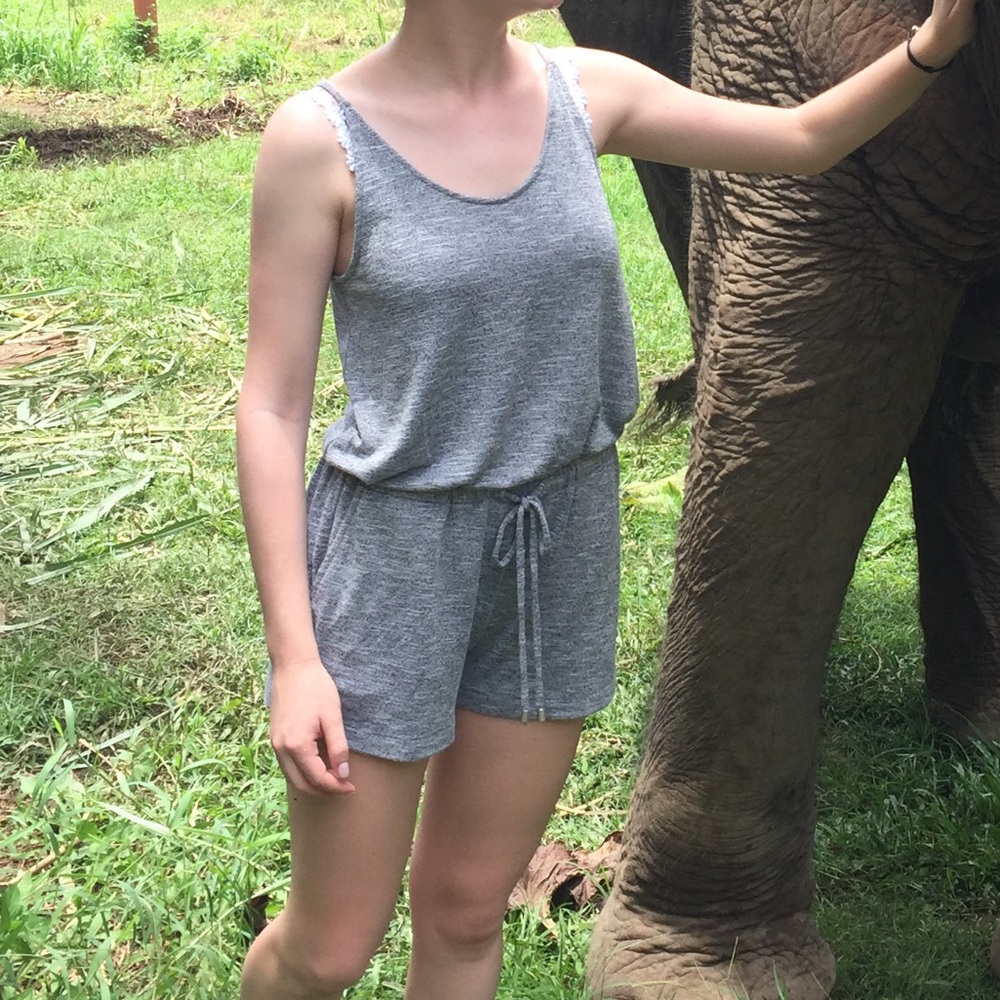 Grey Cotton Romper from Lou & Grey
